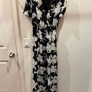 Show Me Your Mumu - Black and White Floral Wrap Dress